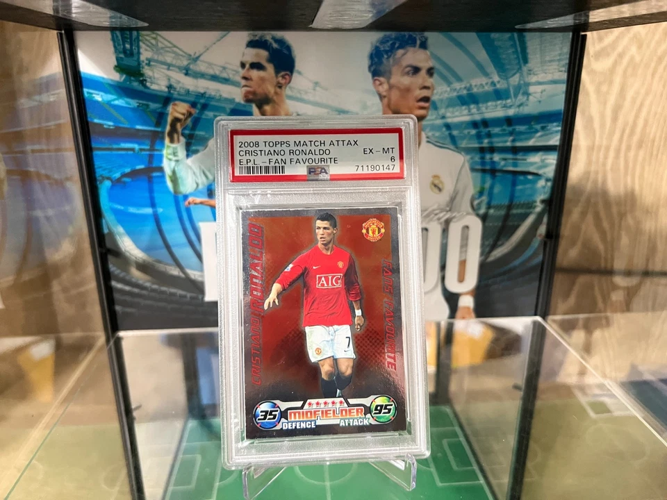 2008 Match Attax English Premier L Extra Fans' Favourite Cristiano Ronaldo PSA 6 - Image 2 of 4