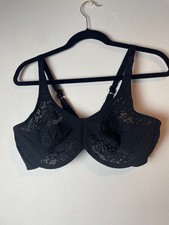 Wacoal Halo Lace Full Figure Underwire Bra 65547 Color Black Size 40D