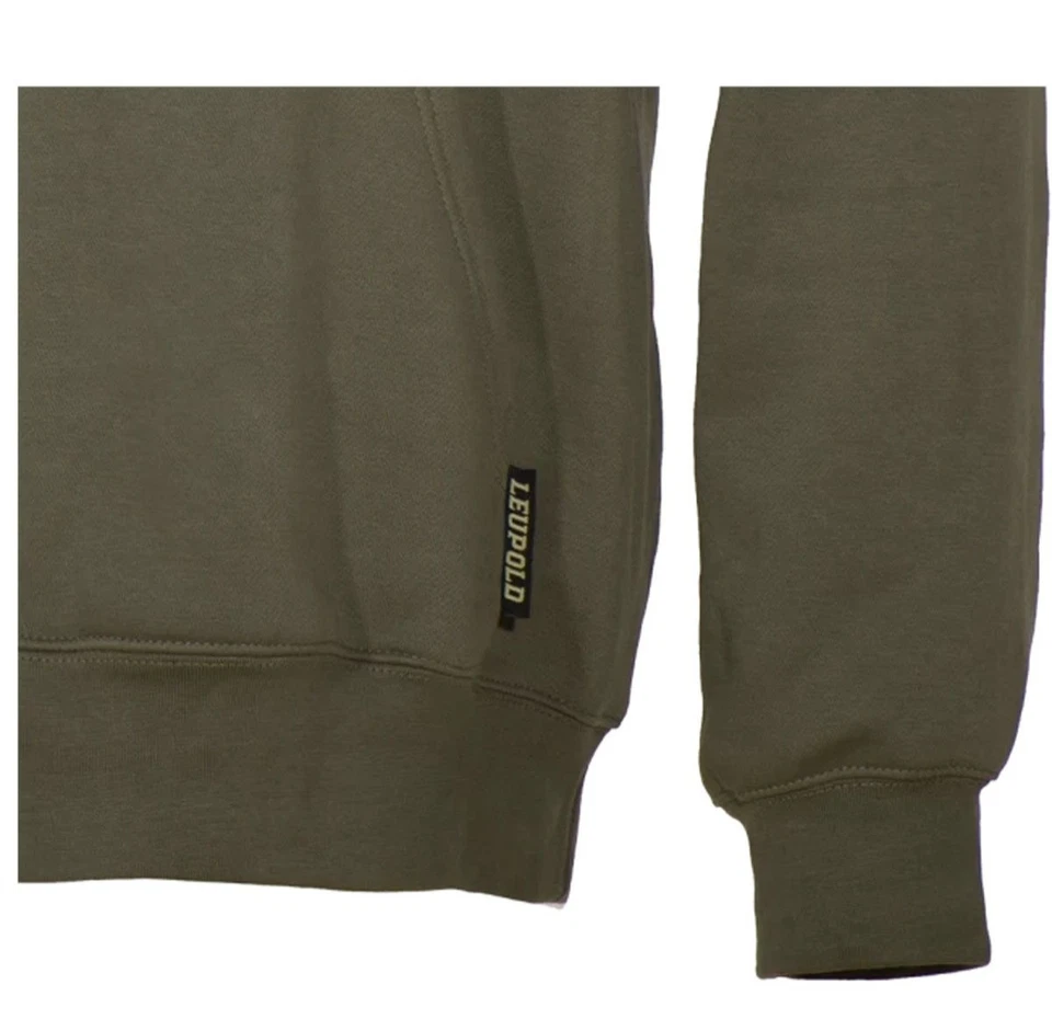 Sudadera con capucha Leupold mira telescópica envejecida retícula verde ceniza (originalmente $75) Foto 4 de 4
