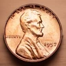 1957-P Lincoln Wheat Cent, Reverse, AU 1c, Superb condition, Fast shipping.