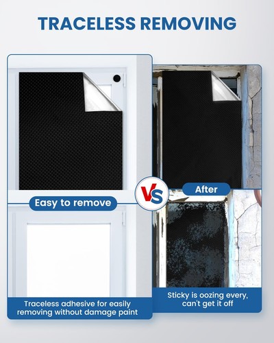 Magnetic Blackout Window Cover 100% Room Darkening Window Shades Black Out Wi... - Picture 8 of 9