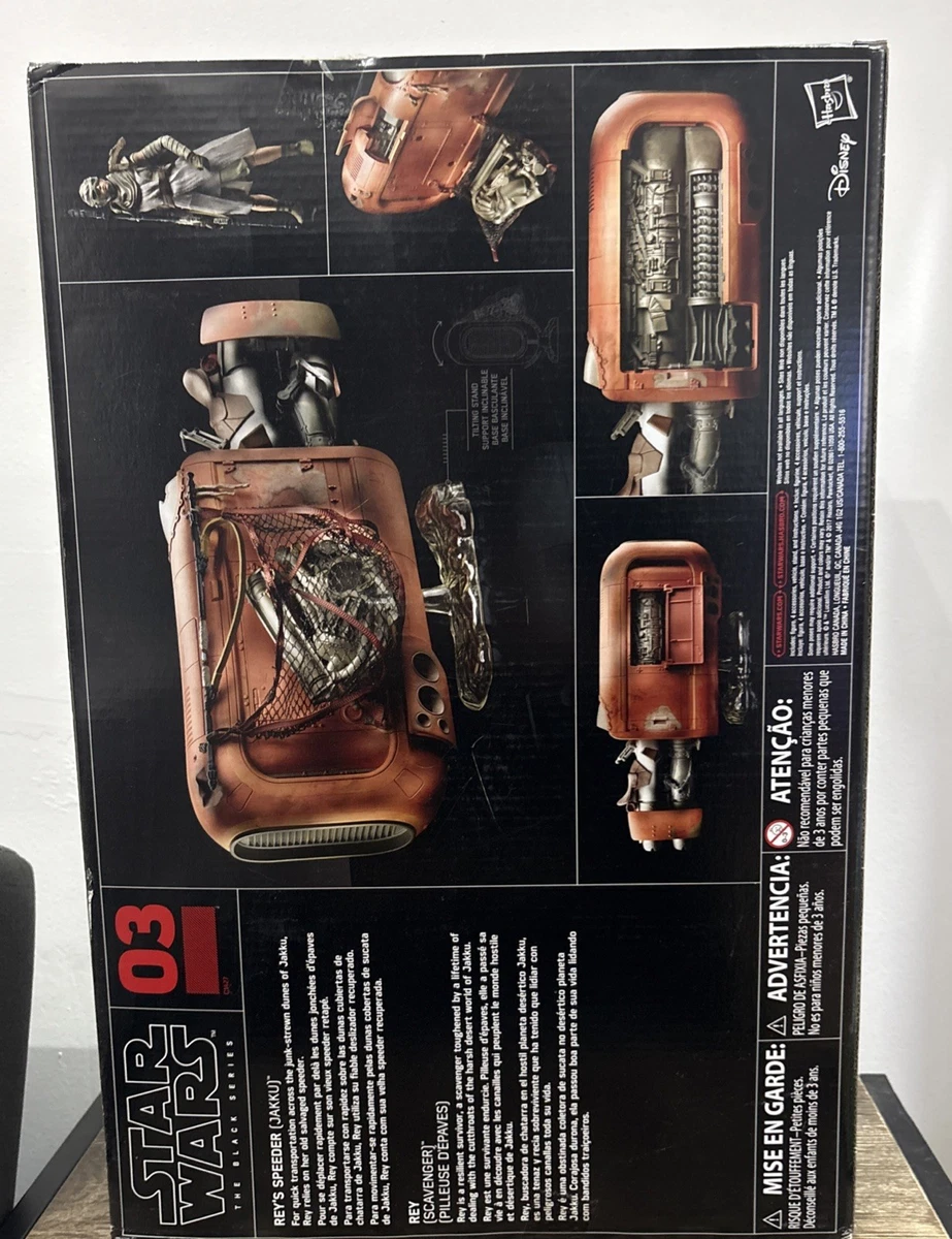 Star Wars The Force Awakens 6” Black Series Rey’s Speeder (Jakku) with Rey