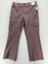 Aeropostale Cargo Bootcut Pants Womens XL Brown Stretch Twill Pockets Casual NWT