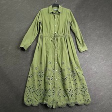 POLO RALPH LAUREN X RTR Jessica Day Shirt Dress Women's Size 12 Green
