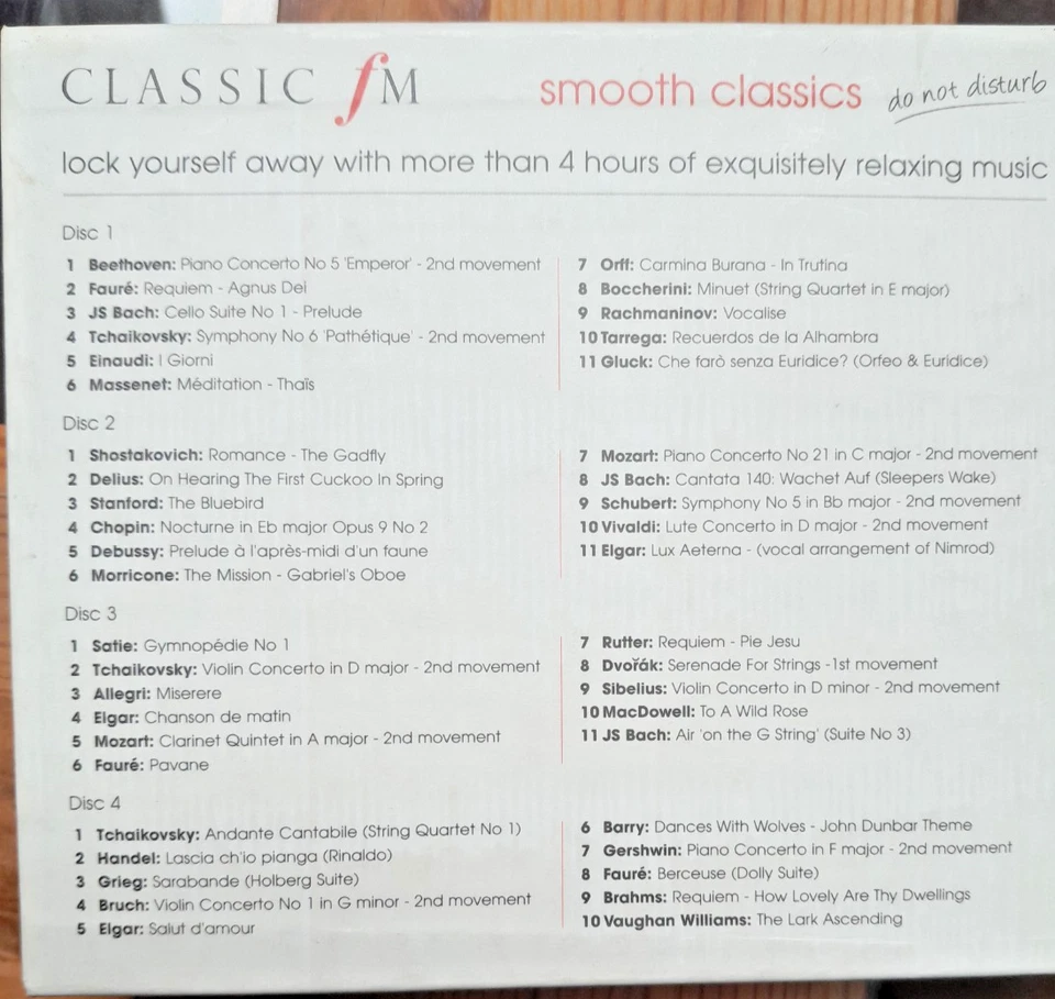 CLASSICfm Sanfte Klassik Chill Relax Smooth 12 CD Classical Einaudi Jenkins Bach - Bild 3 von 4