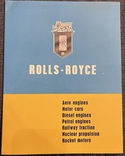 Vintage 1961 Rolls Royce Car Aero Diesel Engines Railway Rocket Brochure Manual