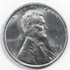 1943-S 1c Lincoln Wheat Steel Cent Brilliant Uncirculated