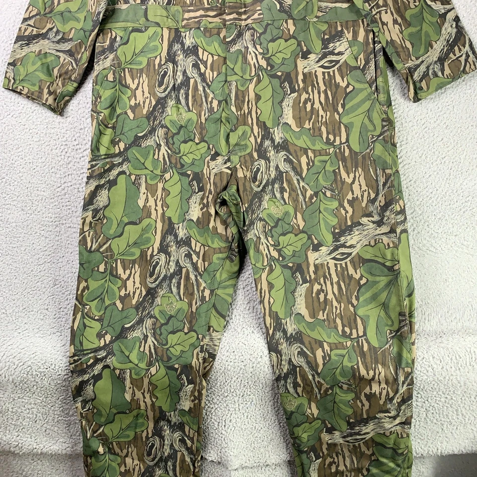 Vintage Mossy Oak Coveralls Mens XL Long Full Foliage Green Camo Hunting USA NWT - Image 3 of 4