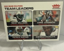 2004 Fleer Tradition - Team Leaders Ricky Williams, Chris Chambers, Patrick...