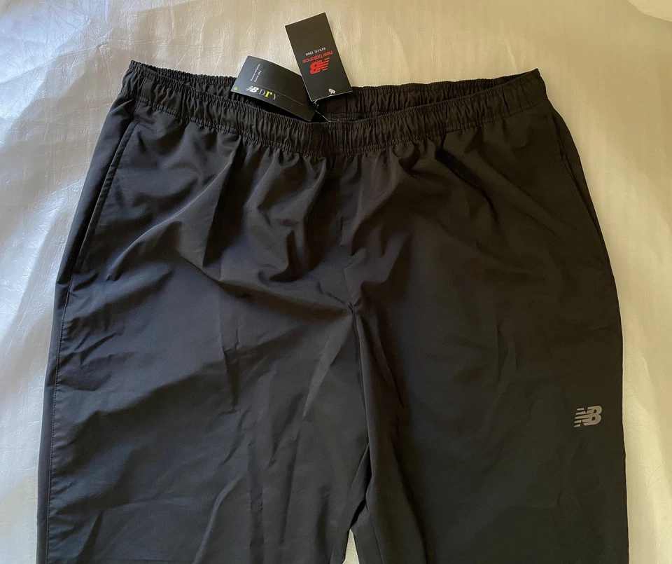 Pantalones New Balance NB DRY absorbentes de humedad para hombre 2XL negros calce atlético ligeros Foto 3 de 4