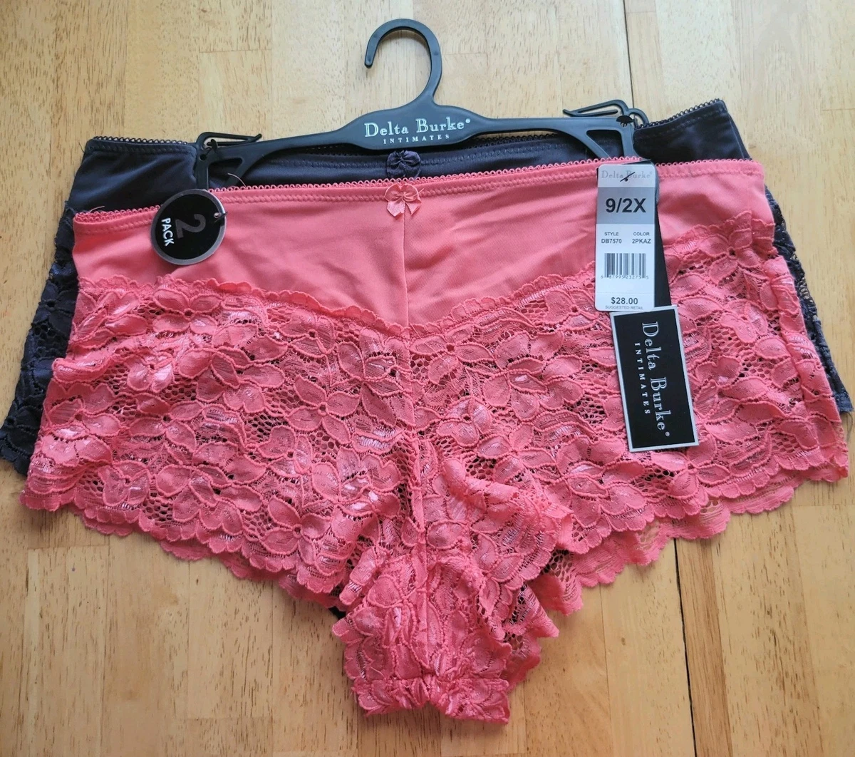 Confezione 3 Slip Intimo Donna Delta Burke &ndash; Multicolor, Nylon/Spandex, Taglie Forti 2XL