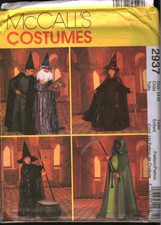 2937 McCalls SEWING Pattern Kids Halloween Costume Capes Witches Wizards 3-6