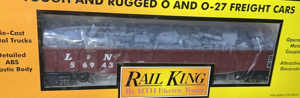 MTH RAIL KING 30-7008 LOUISVILLE & NASHVILLE Gondola w/ Junk Load O-Gauge L&N - Image 2 of 4