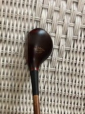 Antique Hickory Wood Shaft Very Large Head And Face Wilsonian Brassie D2