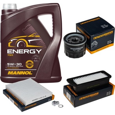 DENCKERMANN Inspektionspaket 5L MANNOL 5W-30 für Suzuki Celerio 1.0