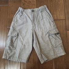 Cherokee Boys Size 7 Gray Cargo Shorts Elastic Waist