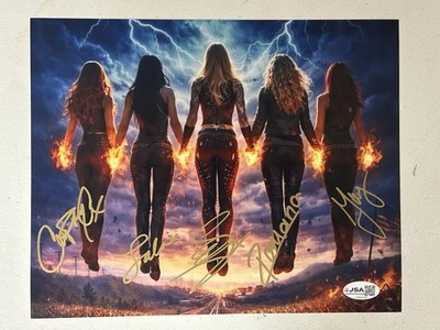 BURNING WITCHES AUTOGRAPHED SIGNED 8X10 PHOTO WITH JSA COA # CM86308