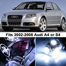 19 x Premium Xenon White LED Lights Interior Package Upgrade for Audi A4