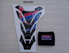 paraserbatoio resinato  effetto 3D  honda   hrc + polsino 