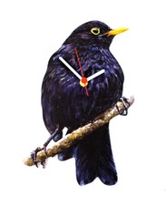 Blackbird Clock - Blackbird Gift - Blackbirds - Black Bird Black Birds B21C