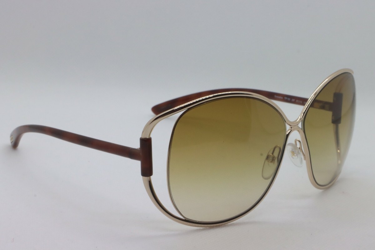 NEW TOM FORD TF 155 28F EMMELINE GOLD GRADIENT AUTHENTIC 