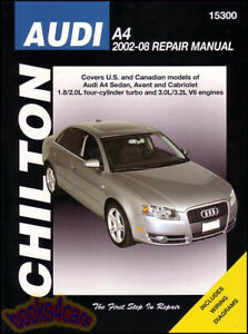 SHOP MANUAL A4 SERVICE REPAIR AUDI BOOK CHILTON QUATTRO HAYNES 2002