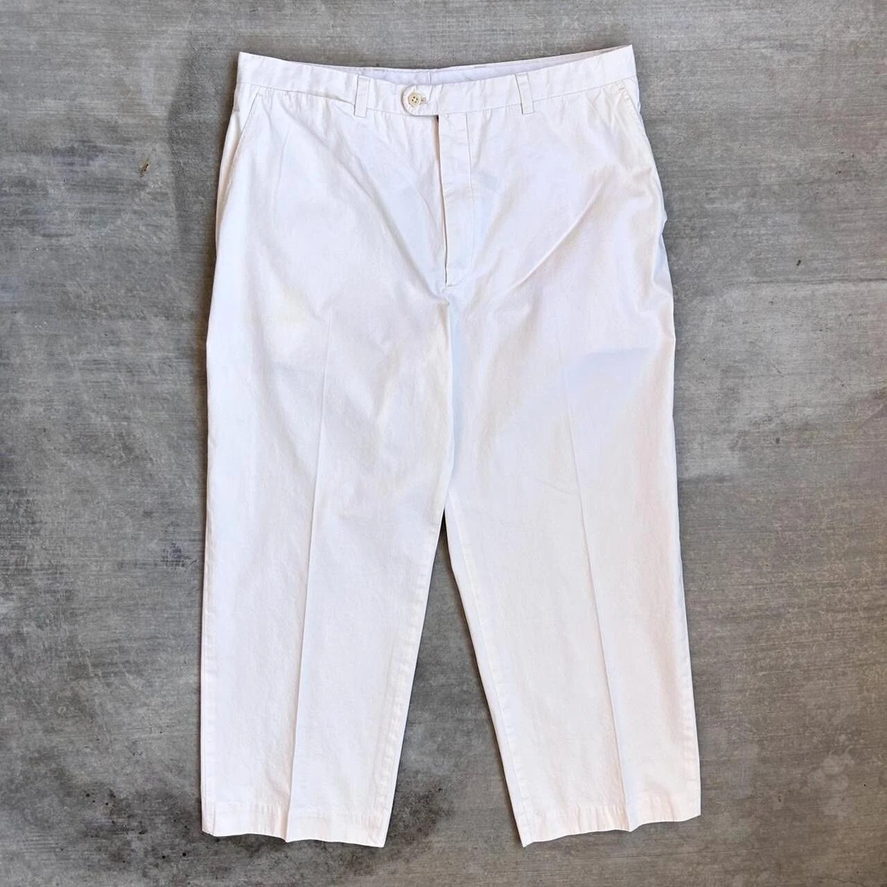 90s Burberry London Oldey Money Linen White Trous Pants Men’ size5.