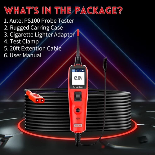 Genuine Autel PS100 PowerScan Circuit Tester Electrical Power Probe Tool 12V/24V - 隨ャ 7 蠑/蜈ア 7 蠑