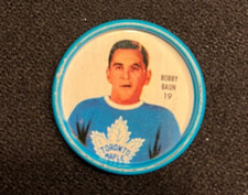 Bobby Baun 1962-63 Shirriff Metal Hockey Coin #19 - Toronto Maple Leafs