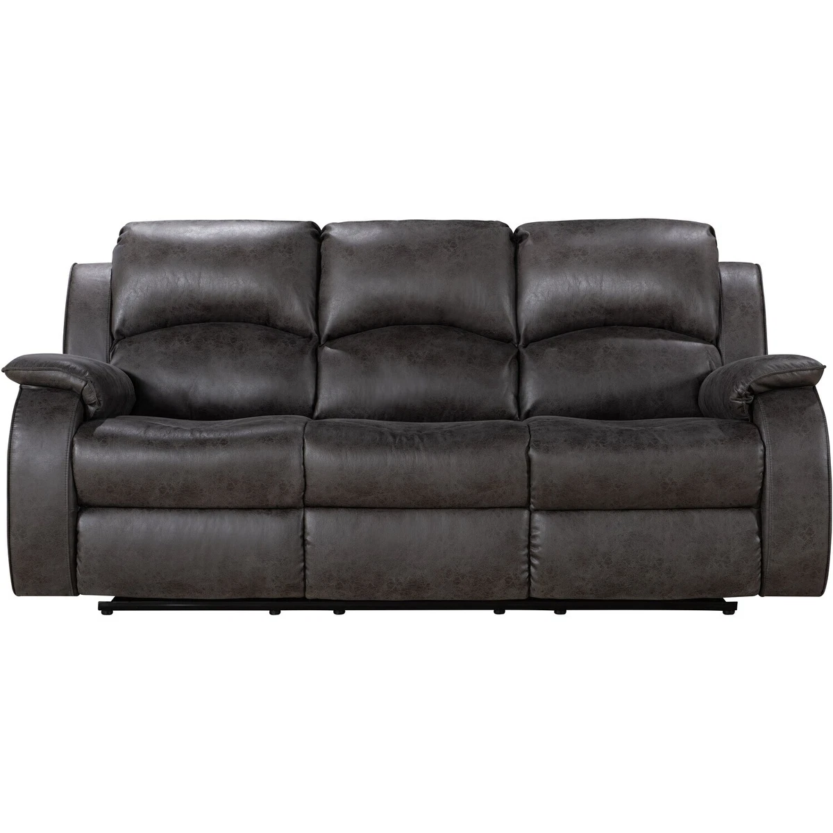 The Range Monaco 3 Seater Recliner Sofa Grey 102cmH x 221cmW Fabric