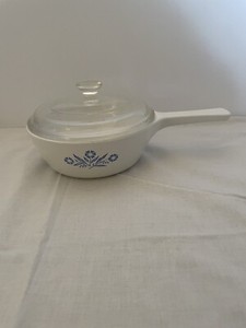 Vintage Corning Ware P-81-B Blue Cornflower 1Pint Saucepan W/Pyrex Lid P81-C