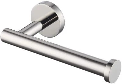 LIVE4GADGETS Wall Mounted Toilet Roll Holder Chrome Tissue Paper Stand Bathroom Bar Square.