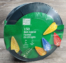 HOME ACCENTS 150 LED C6 Faceted Multicolor String Lights 49.6 ft NEW Christmas