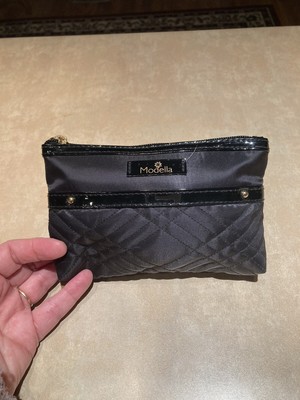 Modella Black Padded Clutch or cosmetic case