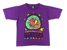 90s Vintage Levi's Kids Graphic Tee Levi Strauss and Co Single Stitch Youth M
