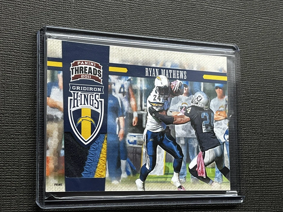 2011 PANINI THREADS GRIDIRON KINGS /99 RYAN MATHEWS Jersey Card MT #40 - Image 4 of 4
