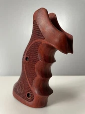 New Professional Target grip for S&W, N FRAME SQUARE BUTT Checker hardwood grips
