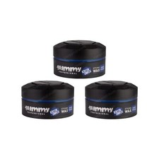 3x Fonex Gummy Styling Wax Blau Hard Finish 3er Set (450ml) Haarwachs Haarwax