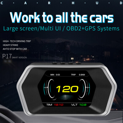 Car HUD Computer OBD GPS Head Up Display Speedometer Diagnostic Tool Speed Alarm