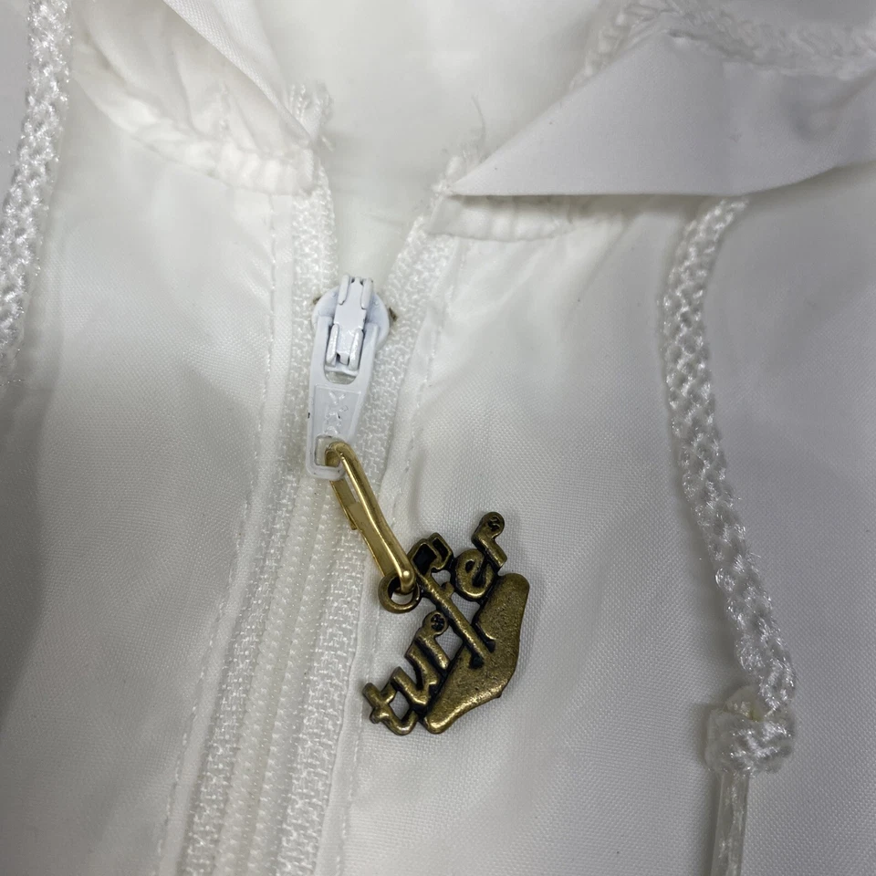 Chaqueta deportiva vintage A&W Restaurant blanca con capucha logotipo bordado talla XL para hombre Foto 4 de 4