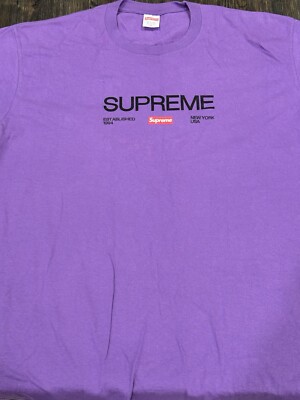 Supreme Est. 1994 Tee Purple XL FW21 100% Authentic | eBay