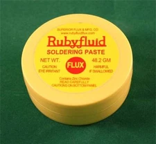 Ruby Rubyfluid Soldering PASTE Flux for Stained Glass - 2 oz.