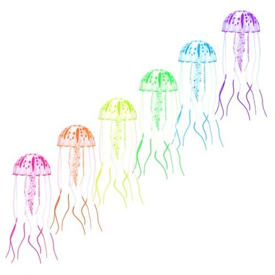 DaToo Aquarium Artificial Glowing Jellyfish Fish Tank Ornament Aquarium Silic...