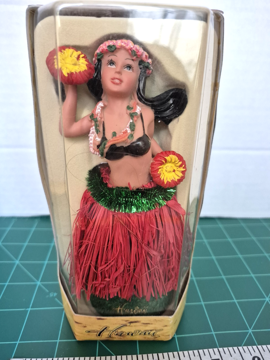 New Vintage Dashboard Hawaii Hula Girl Doll Chiefly Co In Original