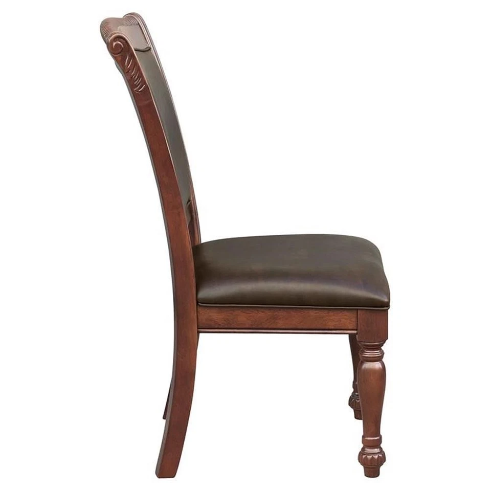 Lexicon Lordsburg Wood Dining Room Side Chairs in Brown Cherry (Set of 2) - Image 4 of 4