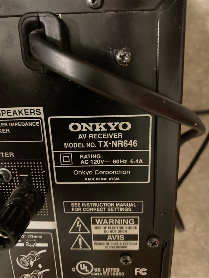 onkyo tx-nr646 7.2 channel 170 watt receiver - Image 4 of 4