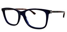 New GUCCI GG0018O 007 54mm Blue Brown Havana Eyeglasses Frames Only Italy Unisex