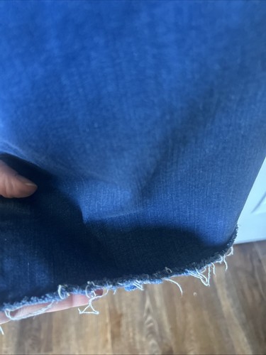 FRANK & EILEEN Kinsale Italian Stretch Denim Jean Pant Cropped Frayed sz 12 Blue - Picture 5 of 7