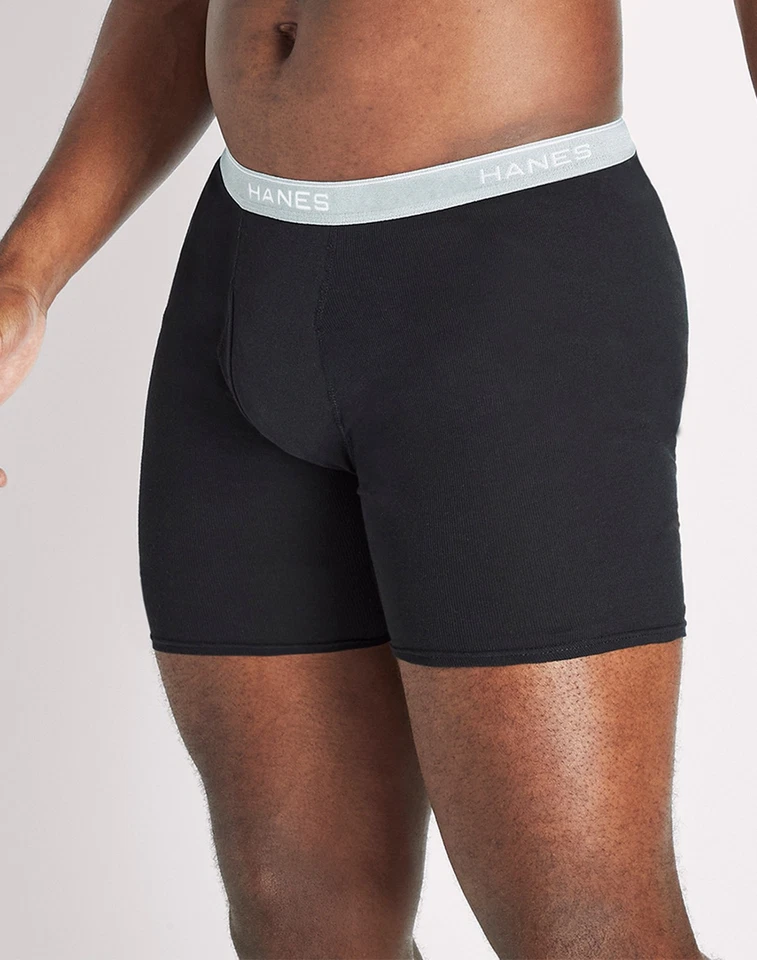 Hanes Men's 10-Pack Boxer Briefs ComfortFlex Waistband Soft Stretch Assorted - Image 4 of 4