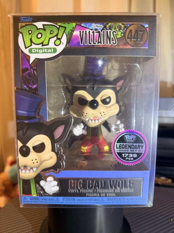 Funko Pop Digital Disney Villains Big Bad Wolf #447 Legendary LE 1739 +Portector